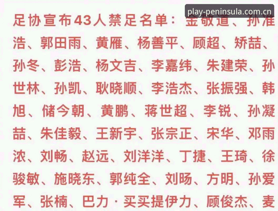 半岛体育客户端 17人终身禁足+48人受罚:足协第三批名单背后的体育竞猜启示